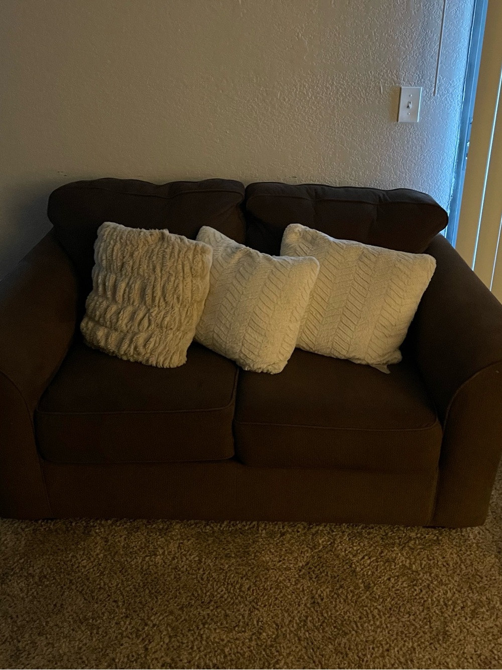 Cozy Cream Knit Throw Pillow Set -